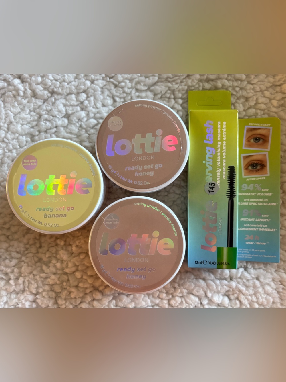 Ready Set Go Setting Powder & Lottie Lash Mascara - Banana & Honey